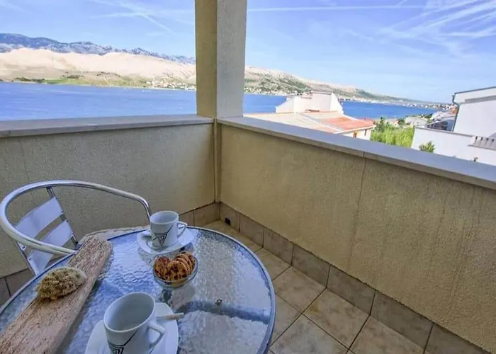 Apartman La Eva Pag - One Bedroom With Balcony And Sea View *